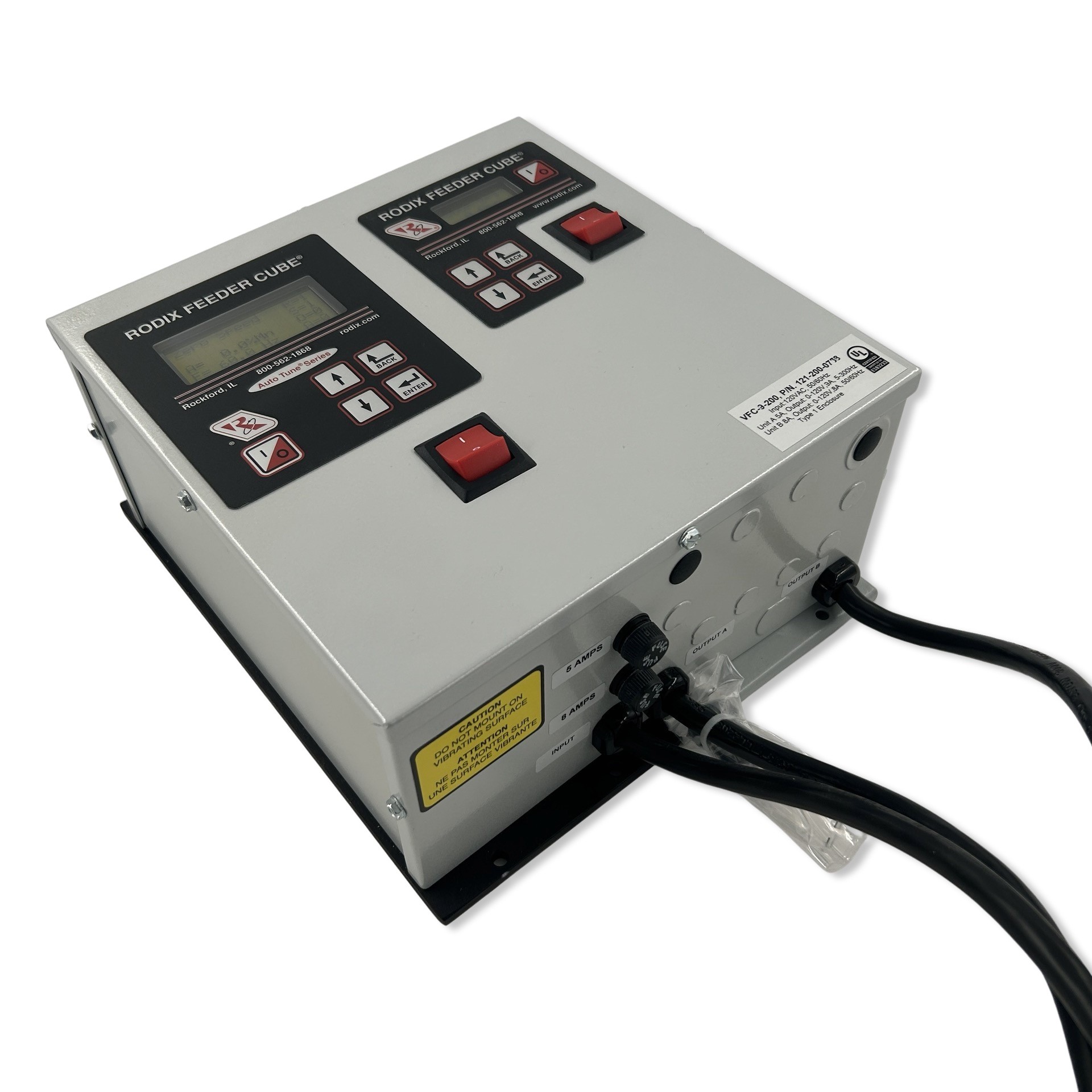 Vc3 200 Part # 121-200-0779, Model VFC-3-200, Dual Feeder Cube, 120V On Rodix, Inc.