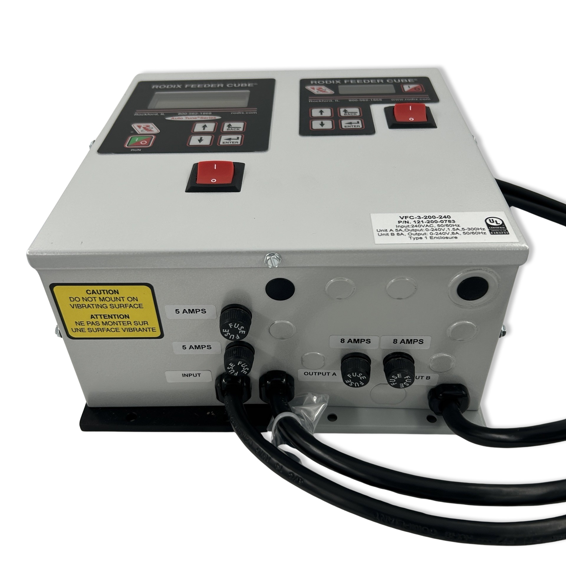 Part # 121-200-0783, Model VFC-3-200-240, Dual Feeder Cube, 240V On ...