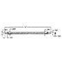 12 Inch (in) Length Straight End Stainless Steel Fiber Optic Cable (111-000-0029)