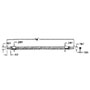 48 Inch (in) Length Straight End Stainless Steel Fiber Optic Cable (111-000-0032)